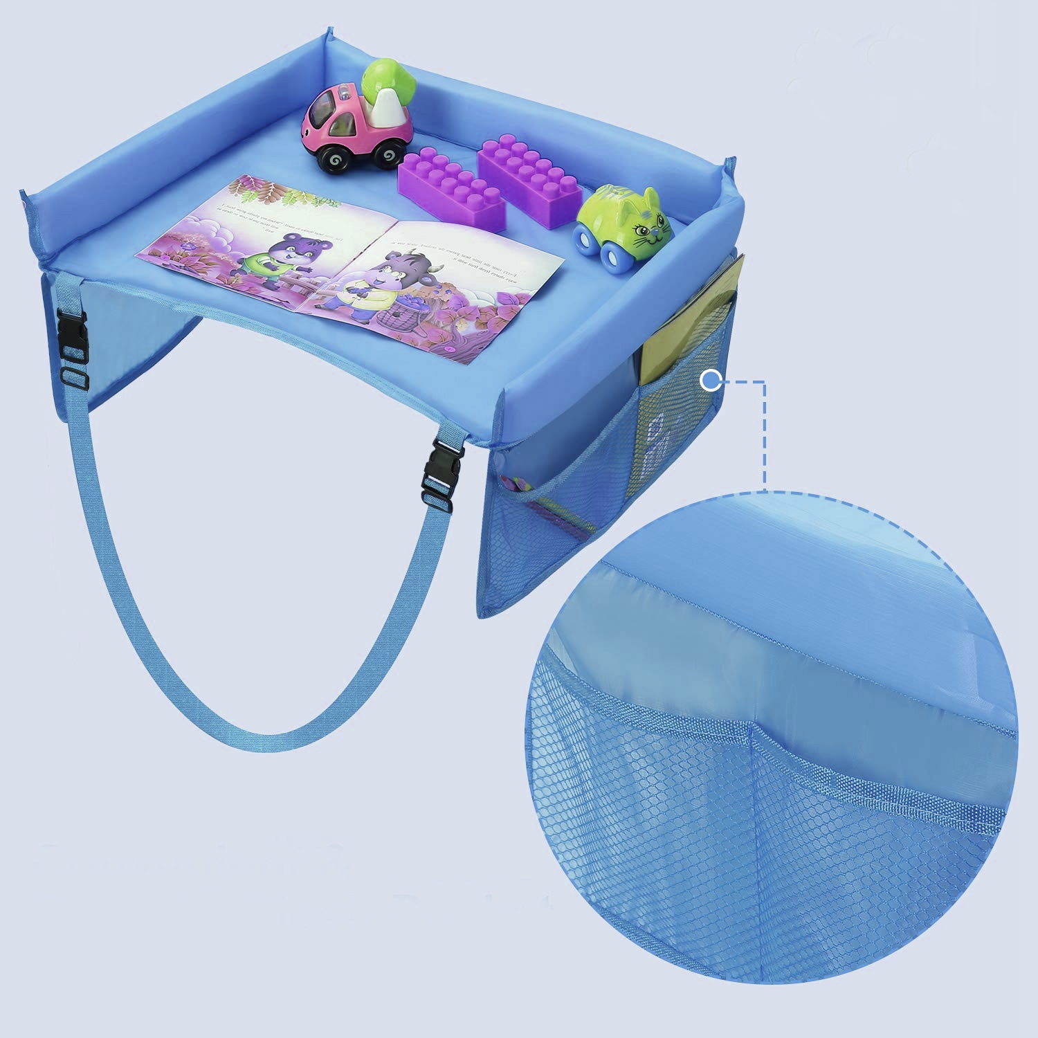 MESA VIAJE INFANTIL AUTOMÓVIL IMPORTCLICK CELESTE - 4