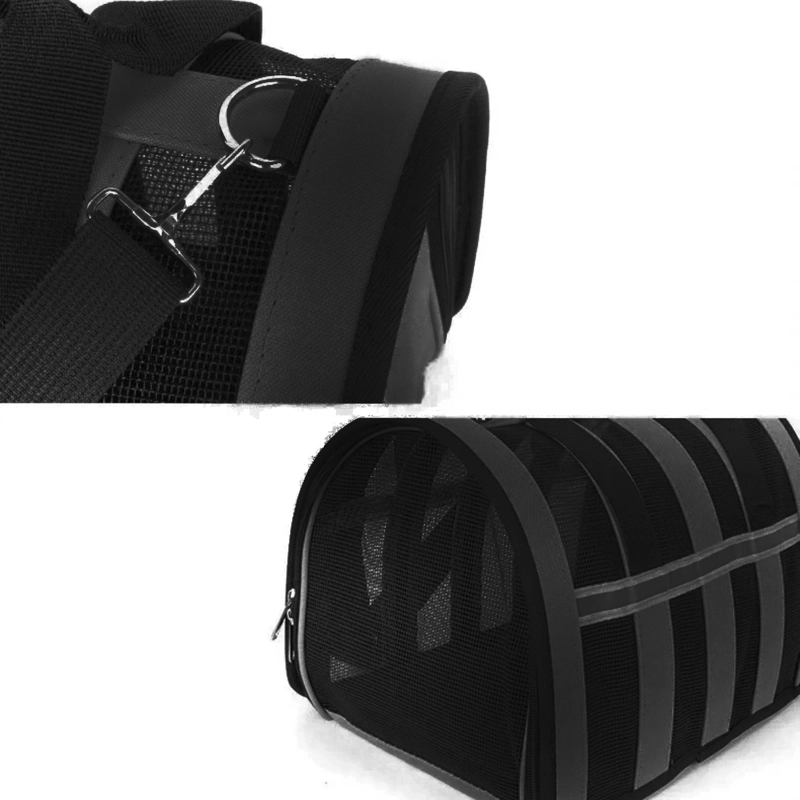 CANIL PERROS BOLSO TRANSPORTE IMPORTCLICK NEGRO 34X24X23 CM - 3