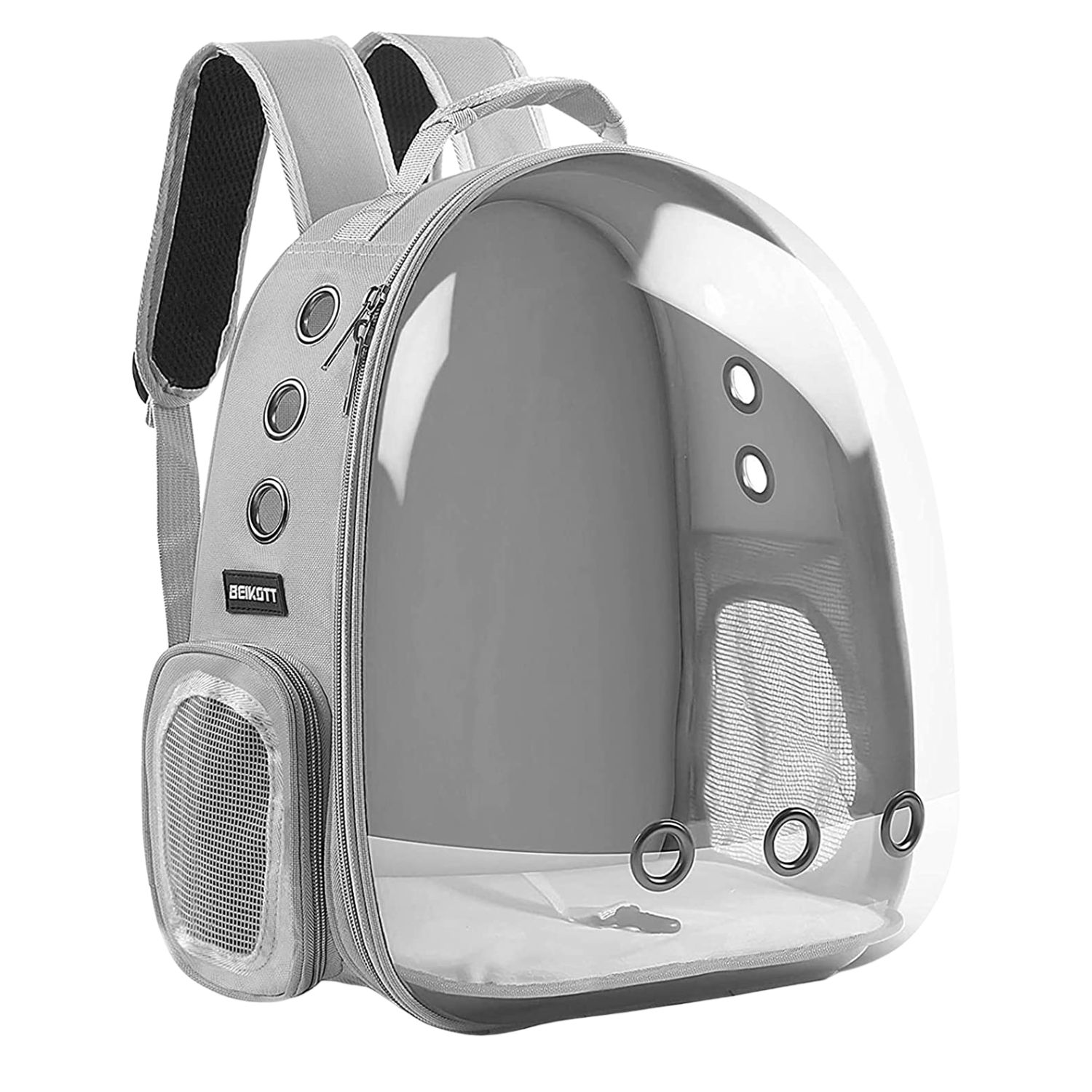 MOCHILA TRANSPORTADORA PERROS GATOS BOLSO TRANSPARENTE IMPORTCLICK S - 1