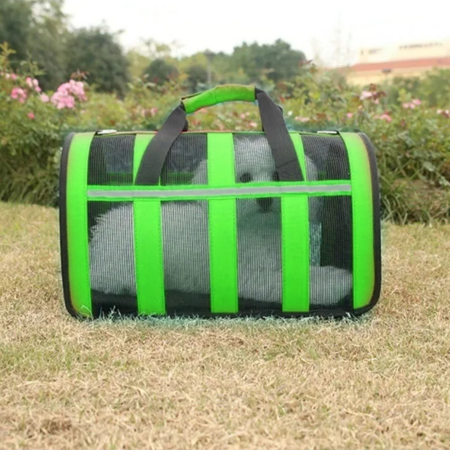 CANIL PERROS BOLSO TRANSPORTE IMPORTCLICK VERDE 34X24X23 CM - 6