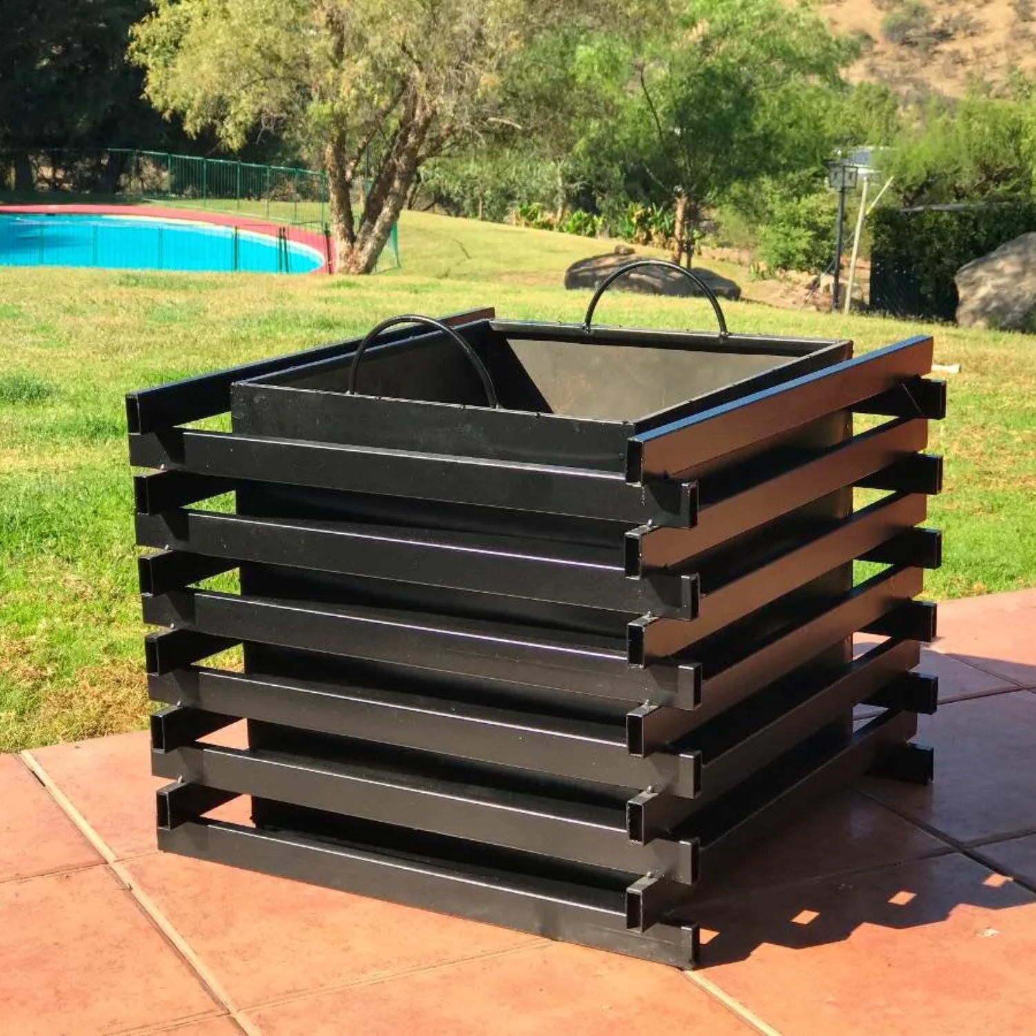 FOGÓN BRASERO FIERRO TERRAZA 53X53X45 CM - 4