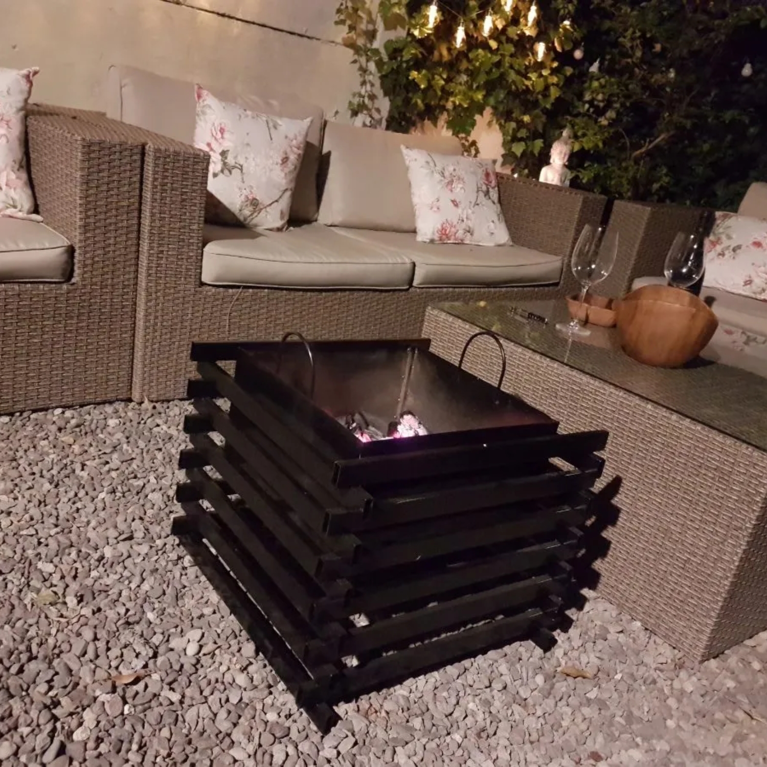 FOGÓN BRASERO FIERRO TERRAZA 53X53X45 CM - 6