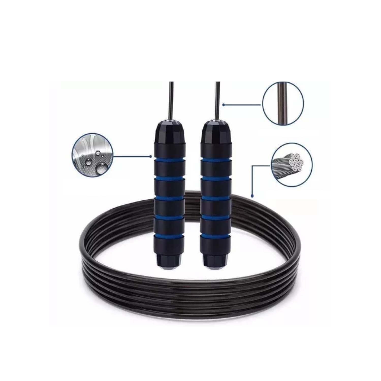CUERDA SALTAR IMPORTCLICK CARDIO CROSSFIT DEPORTE AZUL - 5