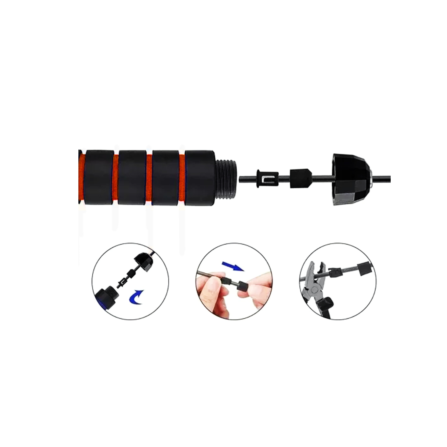 CUERDA SALTAR IMPORTCLICK CARDIO CROSSFIT DEPORTE ROJO - 5