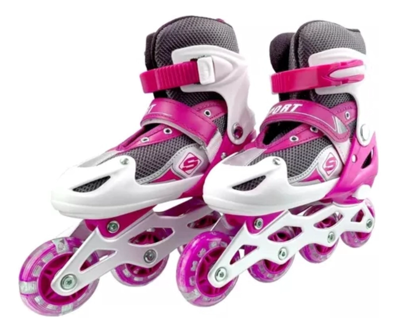 PATINES IMPORTCLICK ROLLER LÍNEA JUVENILES AJUSTABLE ROSADO S - 1