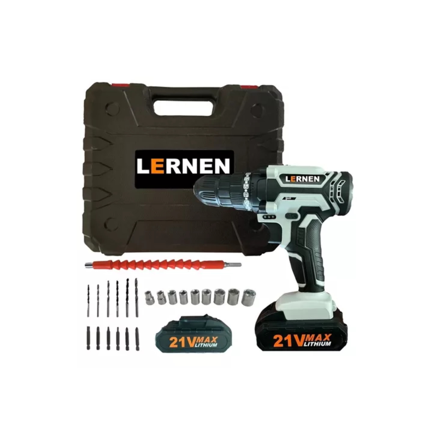 KIT IMPORTCLICK HER.37 TALADRO DESTORNILLADOR INALÁMBRICO 21 V + 2 BATERÍAS - 2