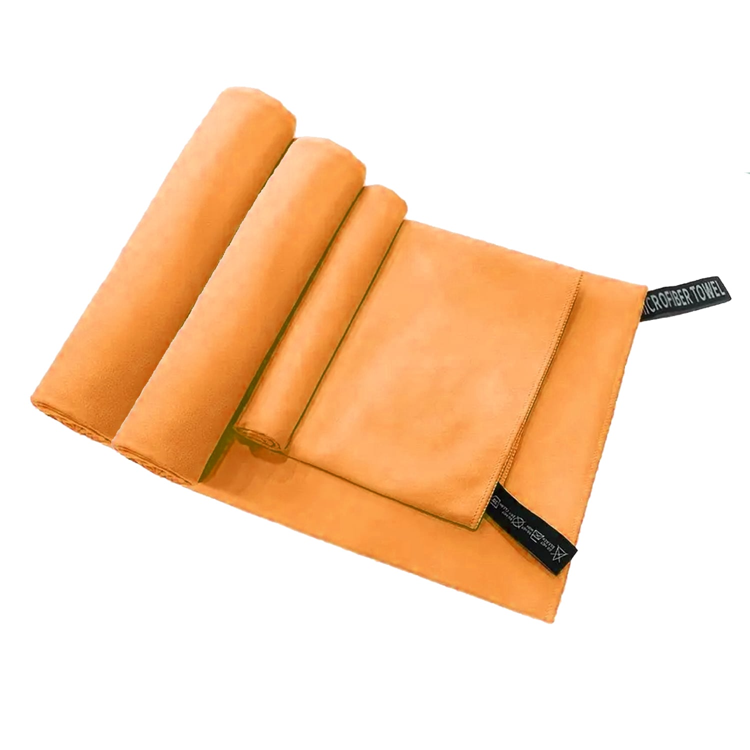 SET 3 TOALLAS BAÑO IMPORTCLICK HOG.531 VIAJE MICROFIBRA SECADO RÁPIDO NARANJA - 1