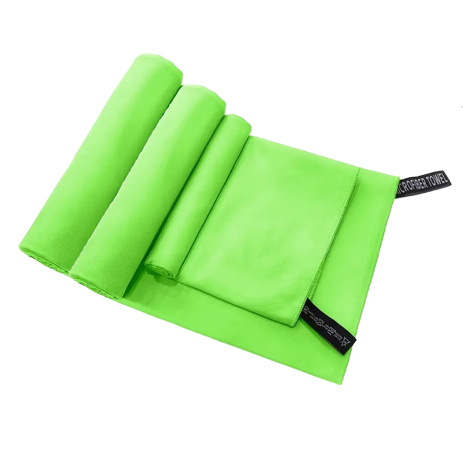 SET 3 TOALLAS BAÑO IMPORTCLICK HOG.535 VIAJE MICROFIBRA SECADO RÁPIDO VERDE FLÚOR - 1