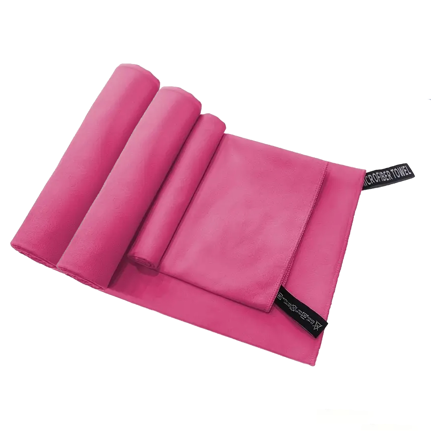 SET 3 TOALLAS BAÑO IMPORTCLICK HOG.532 VIAJE MICROFIBRA SECADO RÁPIDO ROSADO - 1