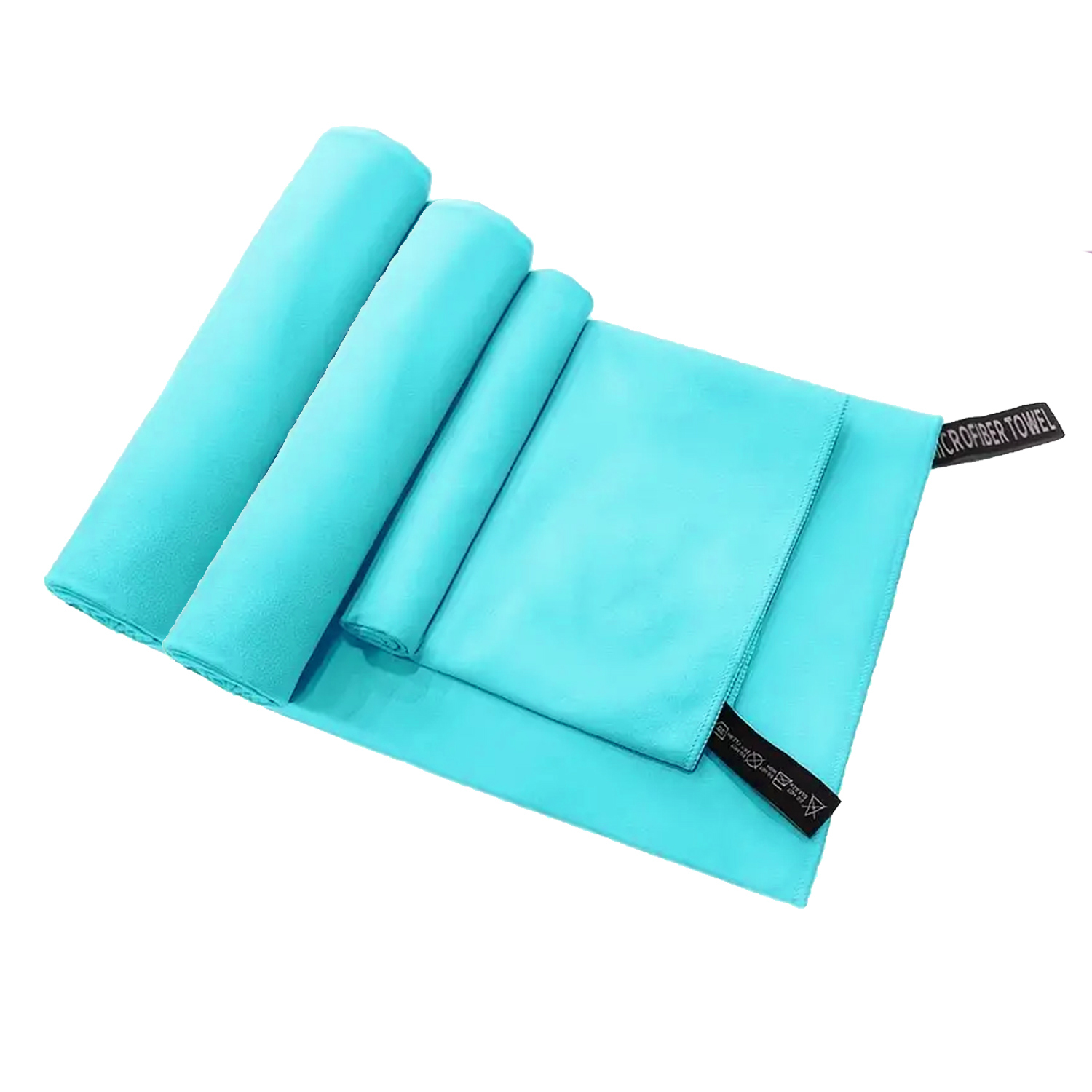 SET 3 TOALLAS BAÑO IMPORTCLICK HOG.530 VIAJE MICROFIBRA SECADO RÁPIDO MENTA - 1
