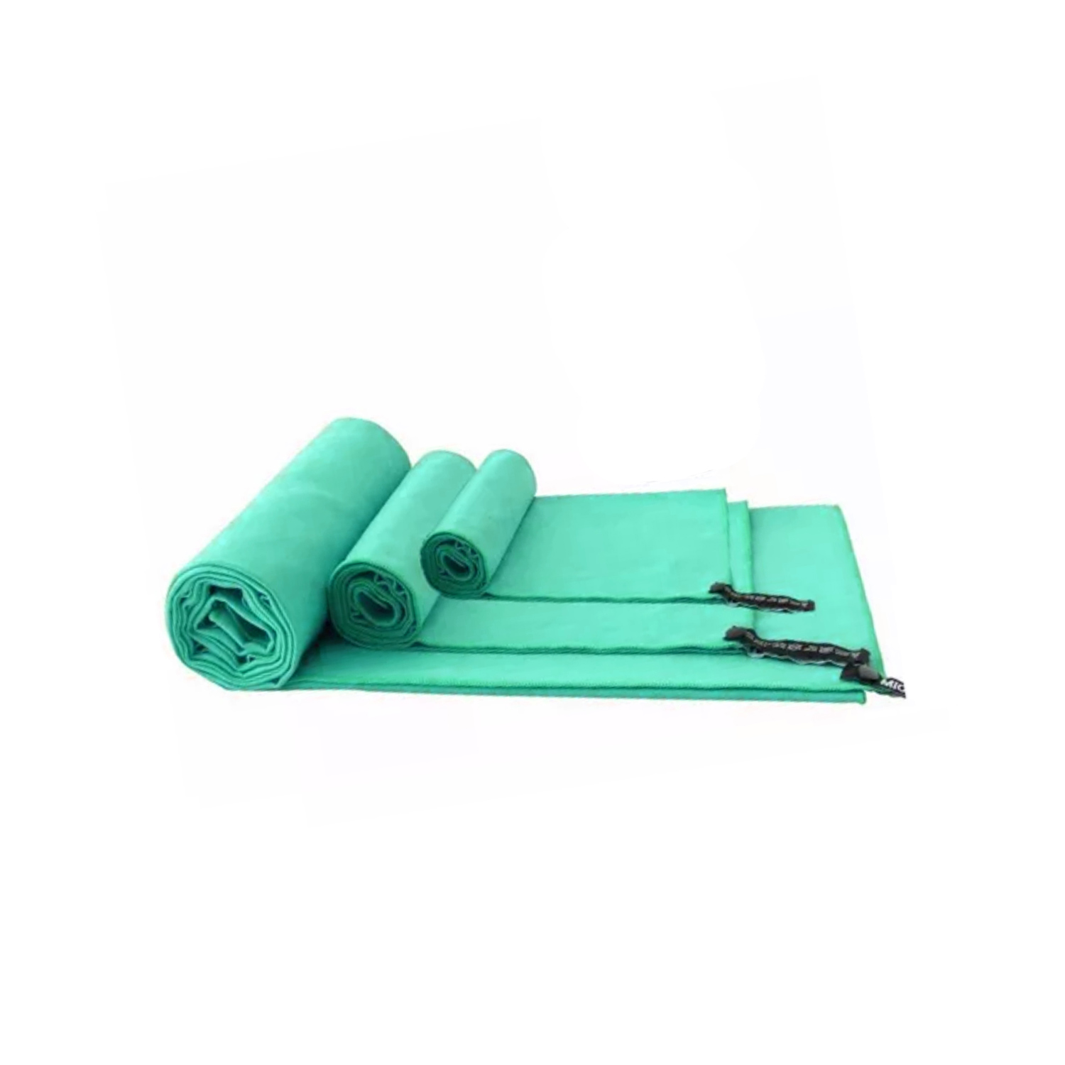 SET 3 TOALLAS BAÑO IMPORTCLICK HOG.530 VIAJE MICROFIBRA SECADO RÁPIDO MENTA - 3