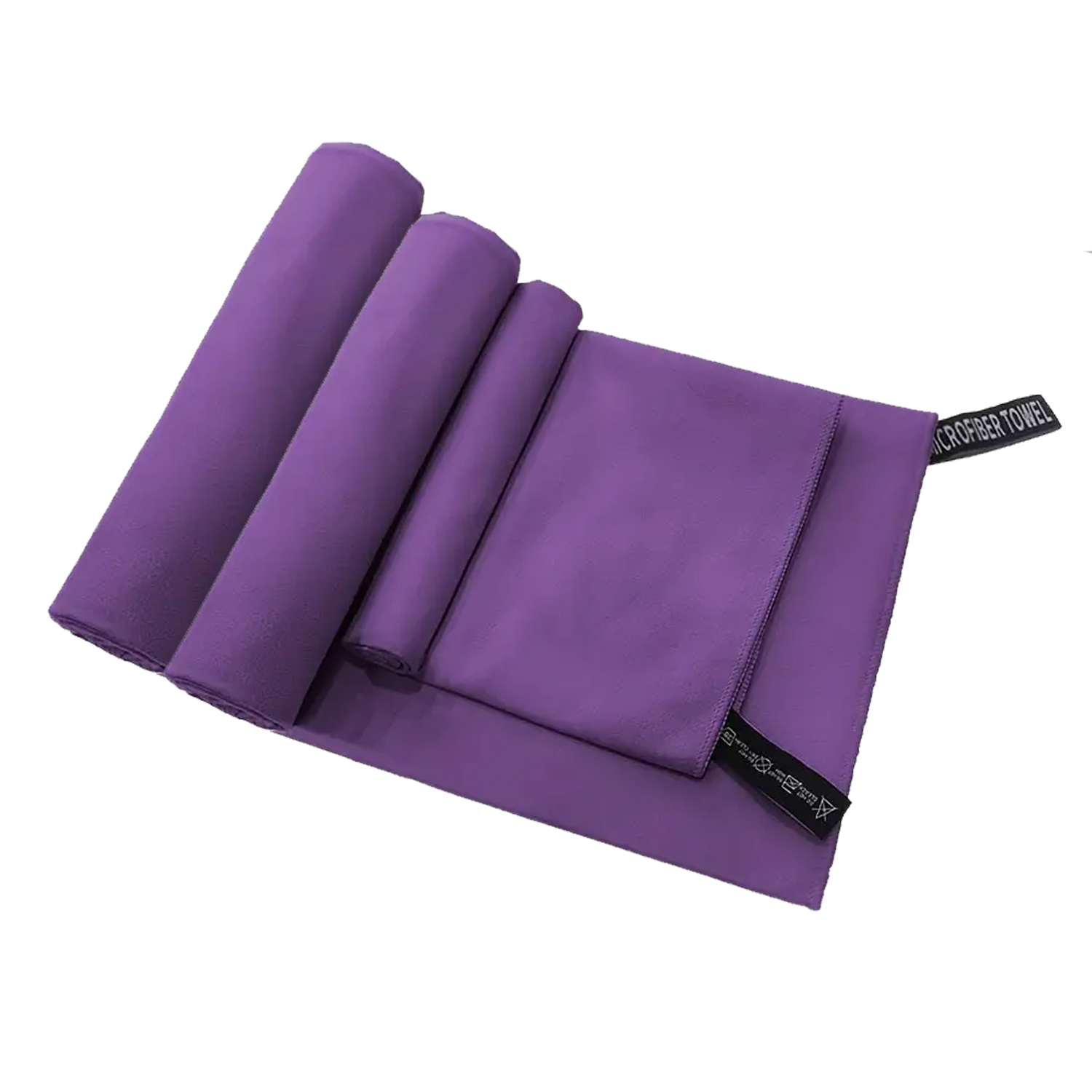 SET 3 TOALLAS BAÑO IMPORTCLICK HOG.533 VIAJE MICROFIBRA SECADO RÁPIDO VIOLETA - 1