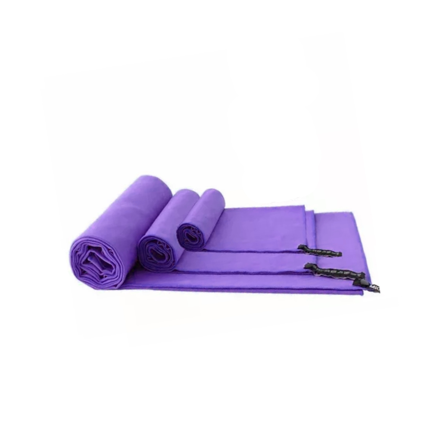 SET 3 TOALLAS BAÑO IMPORTCLICK HOG.533 VIAJE MICROFIBRA SECADO RÁPIDO VIOLETA - 4