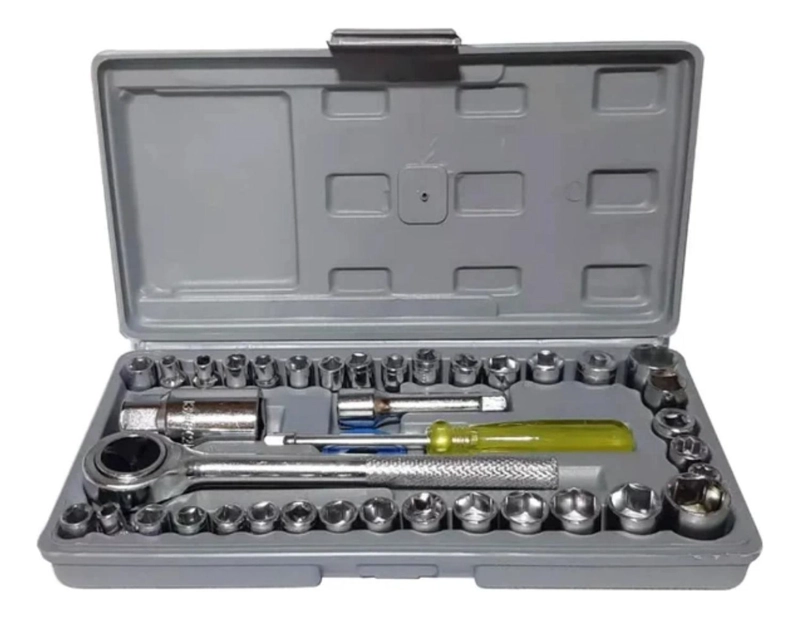 SET IMPORTCLICK AUT.79 CAJA JUEGO DADOS 40 PIEZAS 1/4-3/8 CHICHARRA AUTO 5 X 30 CM - 1