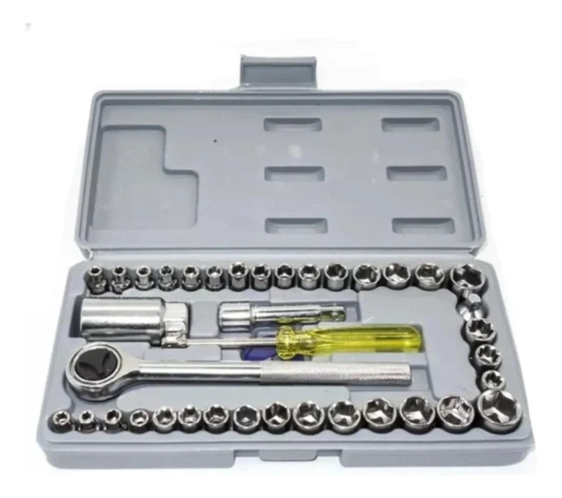 SET IMPORTCLICK AUT.79 CAJA JUEGO DADOS 40 PIEZAS 1/4-3/8 CHICHARRA AUTO 5 X 30 CM - 2