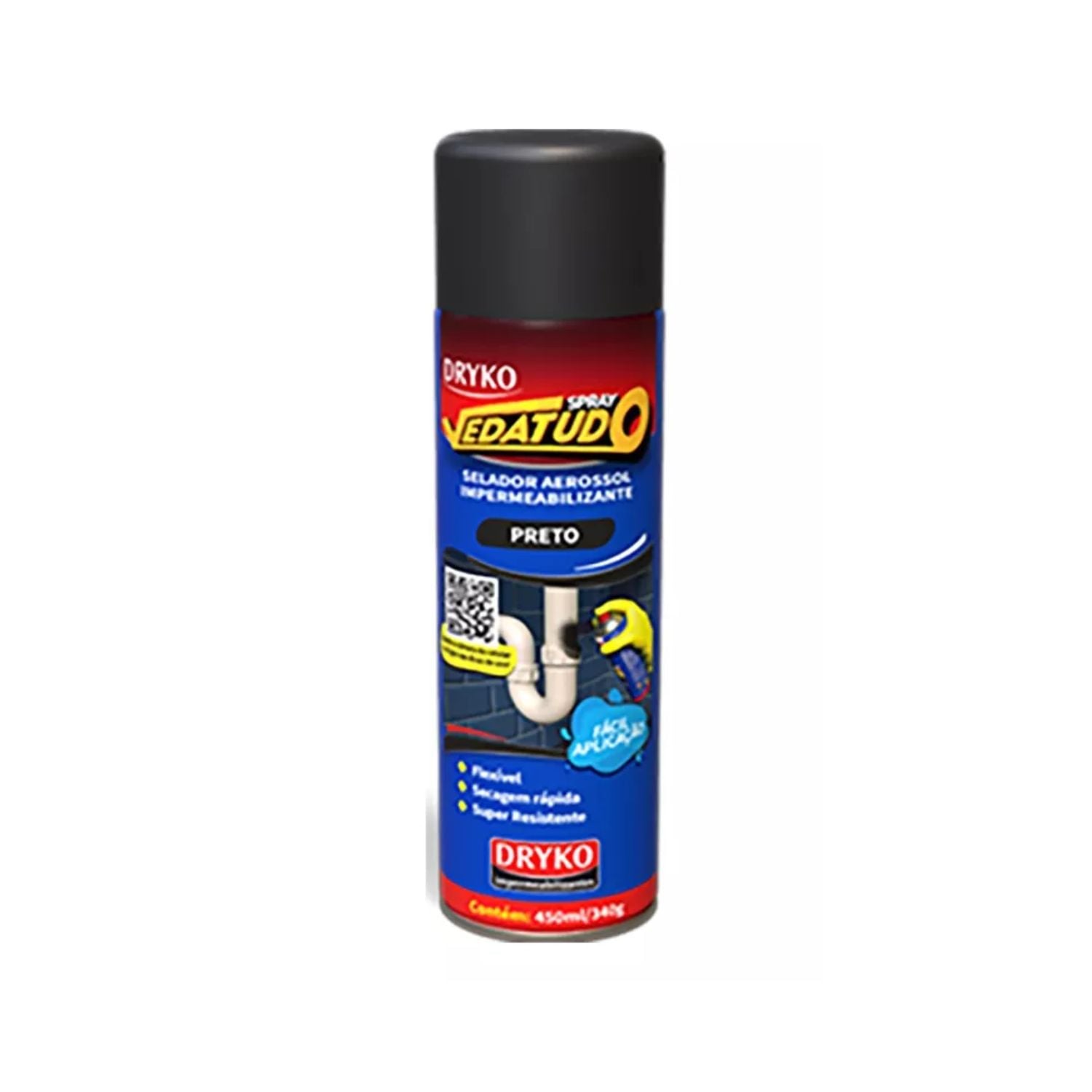 SELLADOR INSTANTÁNEO IMPORTCLICK HER.30 FUGA AGUA TECHO TUBERÍA AEROSOL 700 ML NEGRO - 1