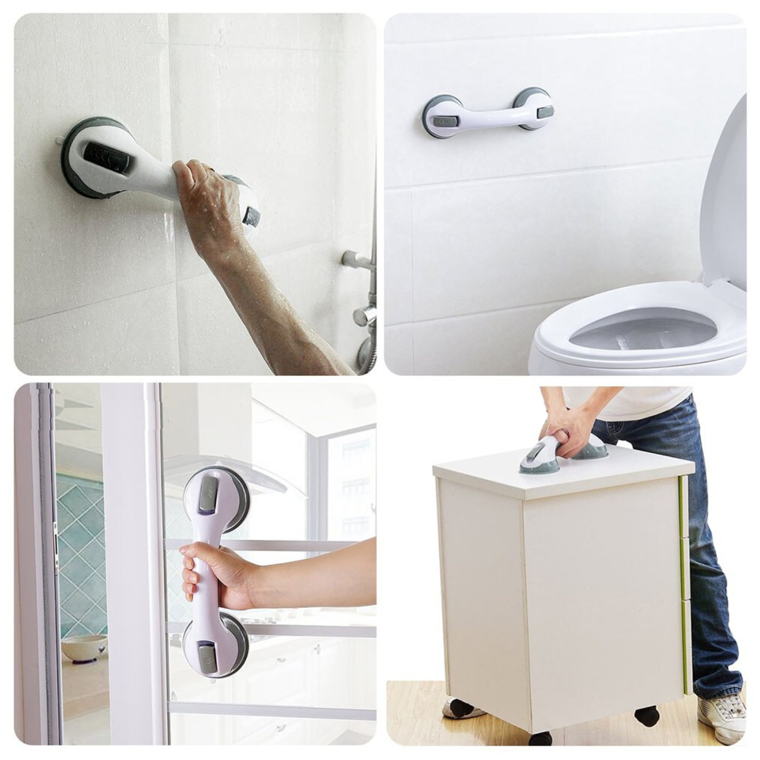 SET IMPORTCLICK HOG.450 2 ASAS AGARRADERA SEGURIDAD MANILLA BAÑO 29 CM - 4