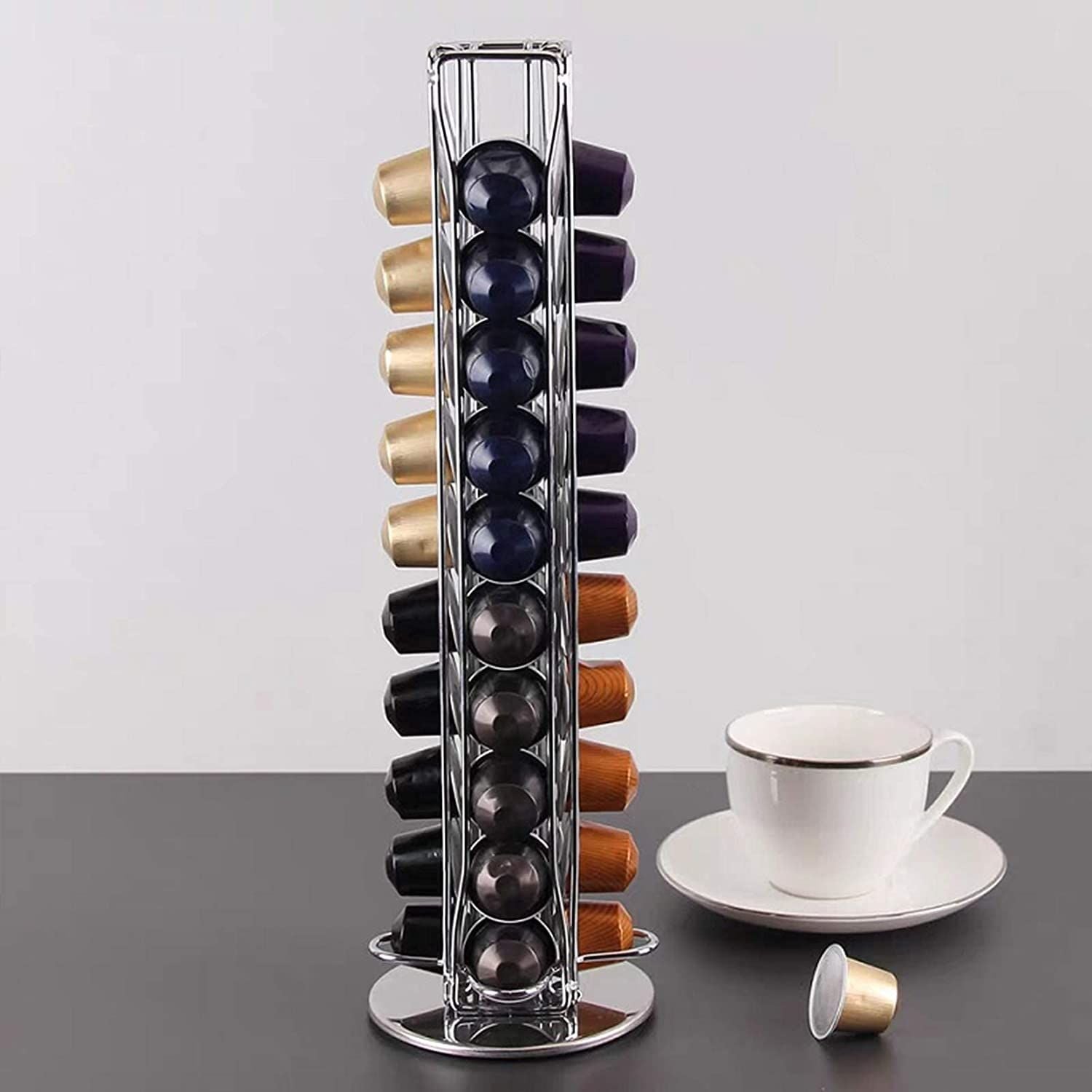 PORTA 40 CÁPSULAS IMPORTCLICK HOG.452 NESPRESSO GIRATORIO 36X11 CM METAL - 5