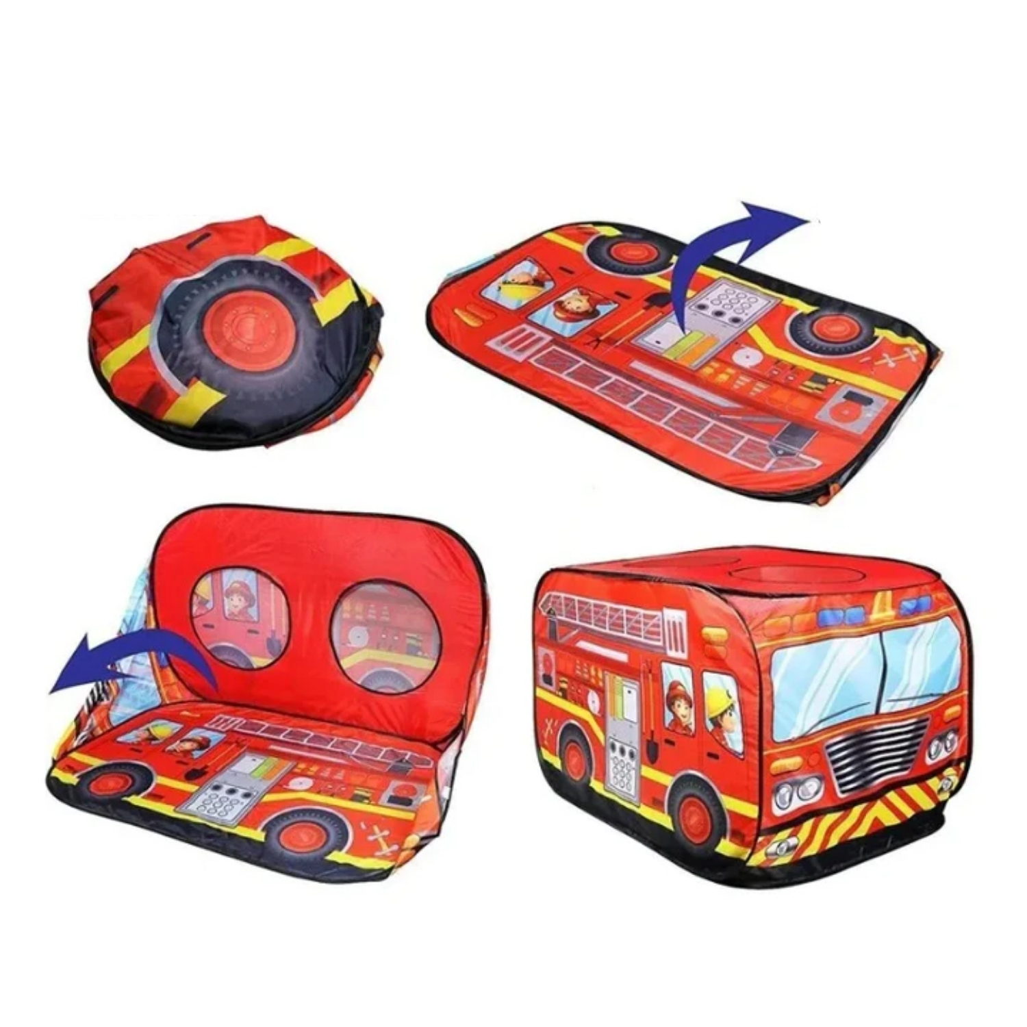 CARPA ARMABLE CENTRO JUEGOS CAMIÓN BOMBEROS INFANTIL 112X72X72 CM - 4