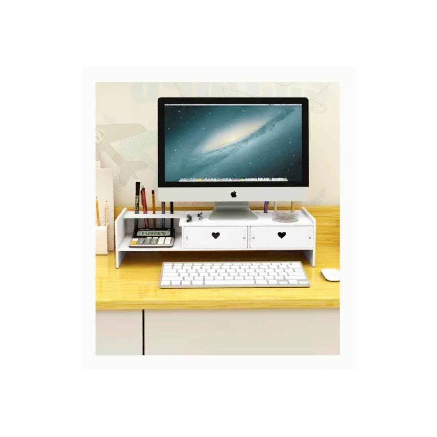 ORGANIZADOR IMPORTCLICK ESCRITORIO BASE MONITOR MADERA CORAZÓN - 3