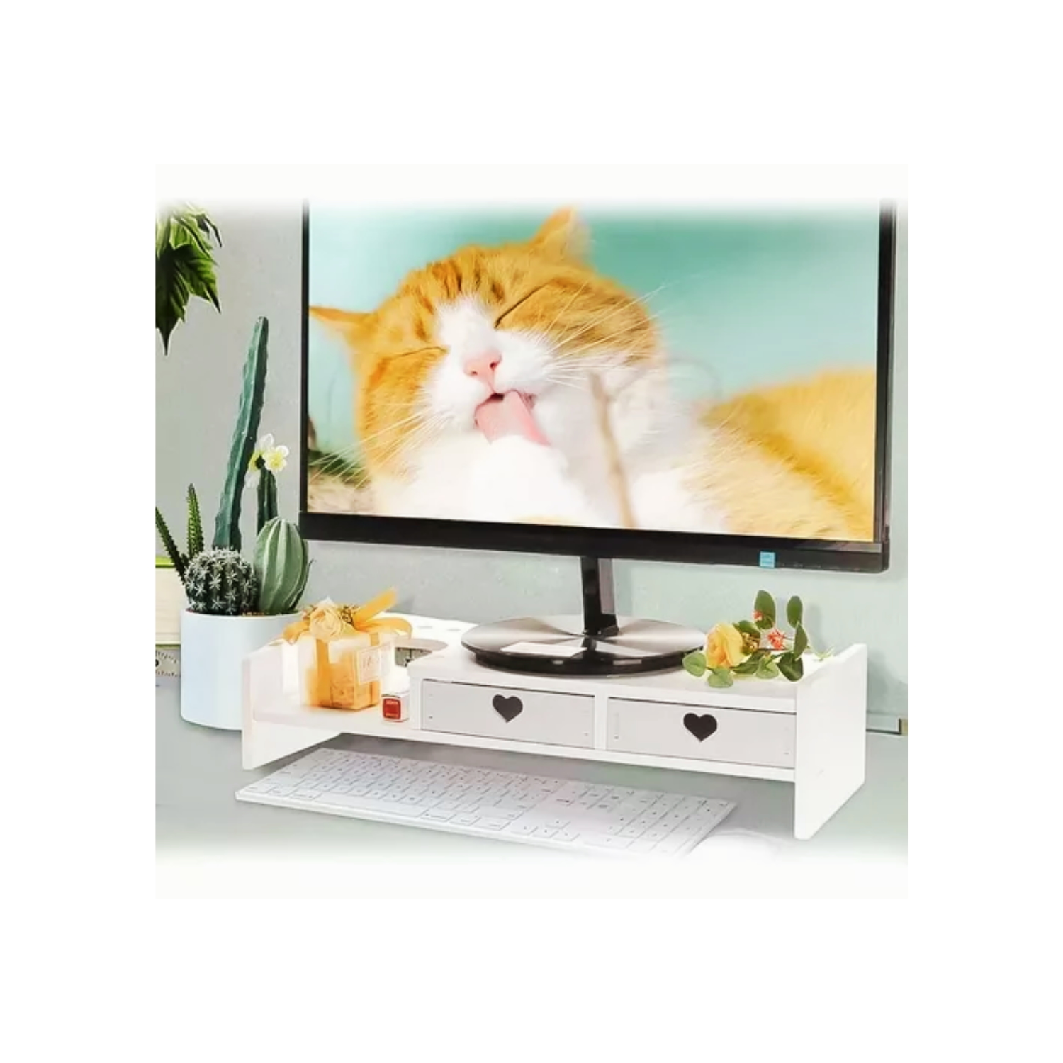 ORGANIZADOR IMPORTCLICK ESCRITORIO BASE MONITOR MADERA CORAZÓN - 5