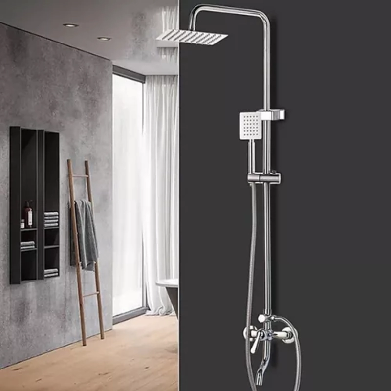 COLUMNA DUCHA IMPORTCLICK HOG.521 PLATO LLAVE MONOMANDO 2 EN 1 MODERNO CUADRADO - 3