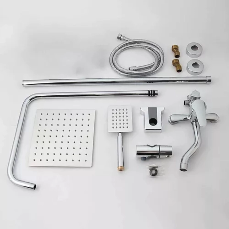 COLUMNA DUCHA IMPORTCLICK HOG.521 PLATO LLAVE MONOMANDO 2 EN 1 MODERNO CUADRADO - 4