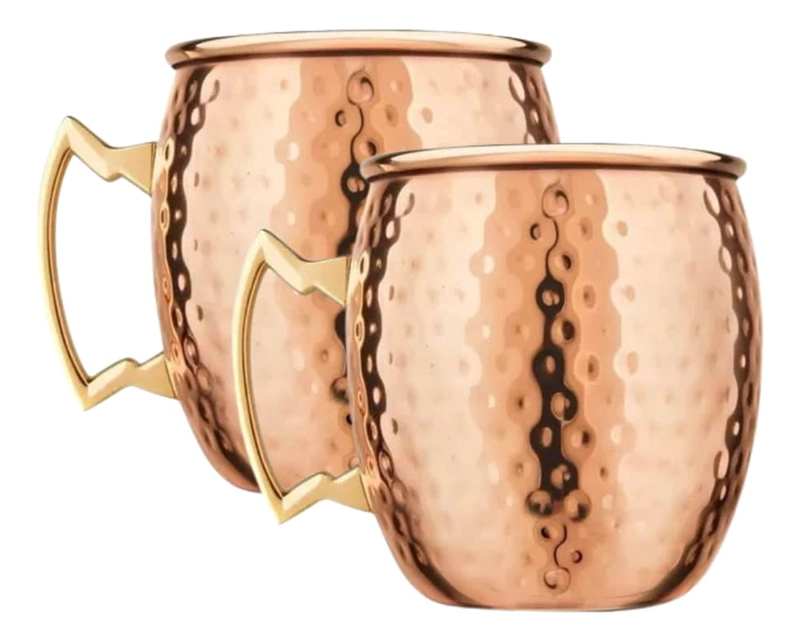 PACK 2 MUG COBRE VASOS TRAGOS MOSCOW MULE 500 ML - 1