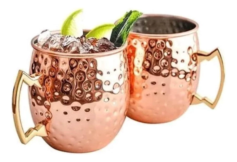 PACK 2 MUG COBRE VASOS TRAGOS MOSCOW MULE 500 ML - 2
