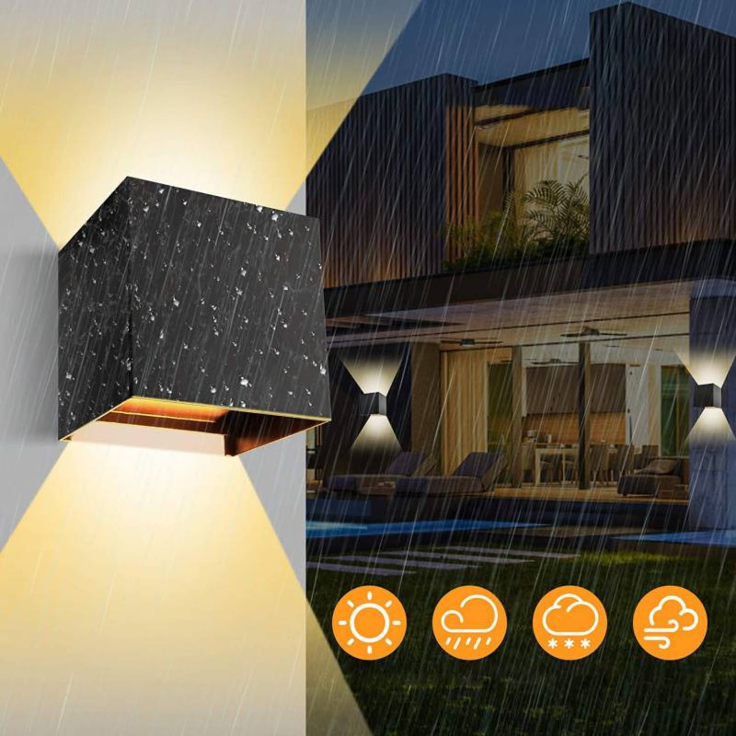 APLIQUE FOCO IMPORTCLICK HOG.601 LUZ CÁLIDA PARED LED EXTERIOR 10X10 CM - 5