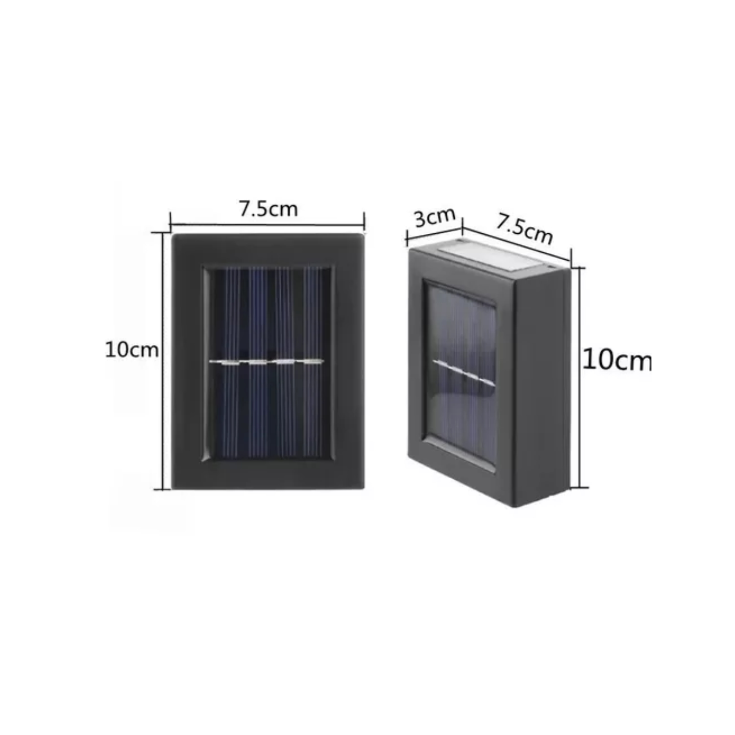 PACK IMPORTCLICK HOG.602 4 FOCOS MURO APLIQUE LED SOLAR JARDÍN 10X3X7 CM - 2