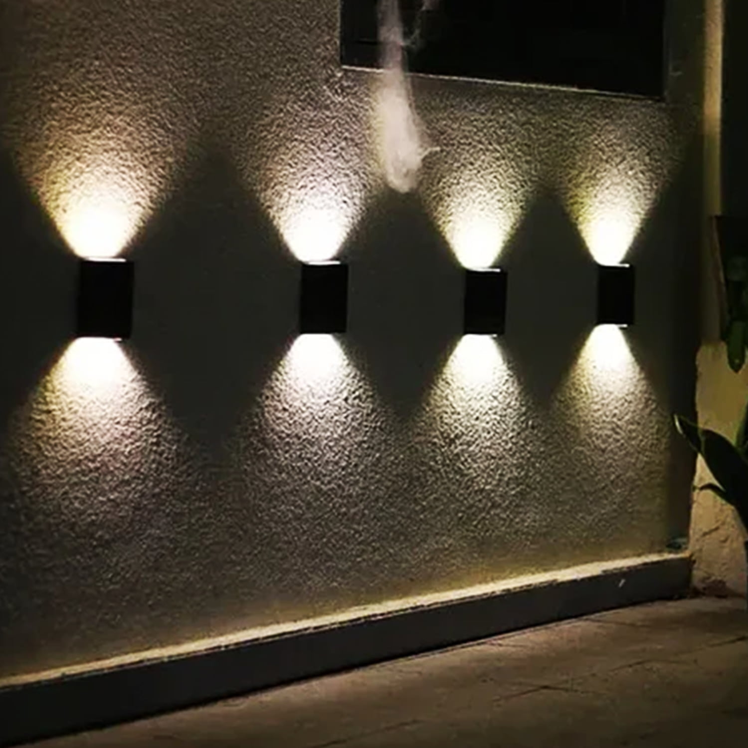PACK IMPORTCLICK HOG.602 4 FOCOS MURO APLIQUE LED SOLAR JARDÍN 10X3X7 CM - 3