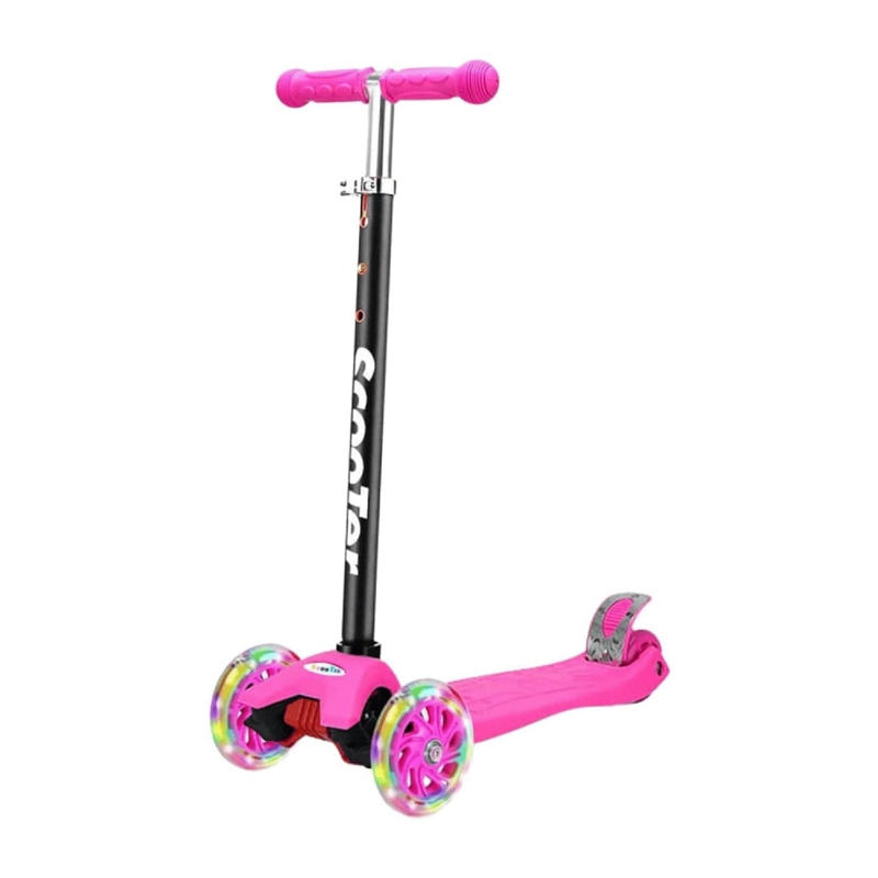 SCOOTER IMPORTCLICK MONOPATÍN 3 RUEDAS LED INFANTIL REGULABLE ROSADO - 1