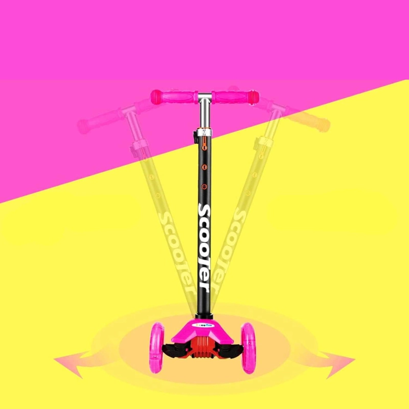 SCOOTER IMPORTCLICK MONOPATÍN 3 RUEDAS LED INFANTIL REGULABLE ROSADO - 4