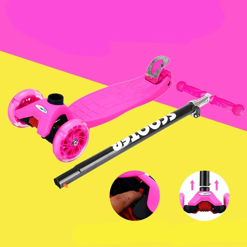 SCOOTER IMPORTCLICK MONOPATÍN 3 RUEDAS LED INFANTIL REGULABLE ROSADO - 5