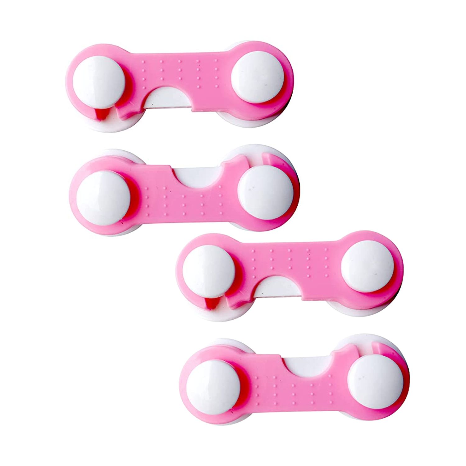 SET IMPORTCLICK INF.92 X4 SEGUROS TRABA PUERTAS MUEBLES CAJONES ROSADO - 1
