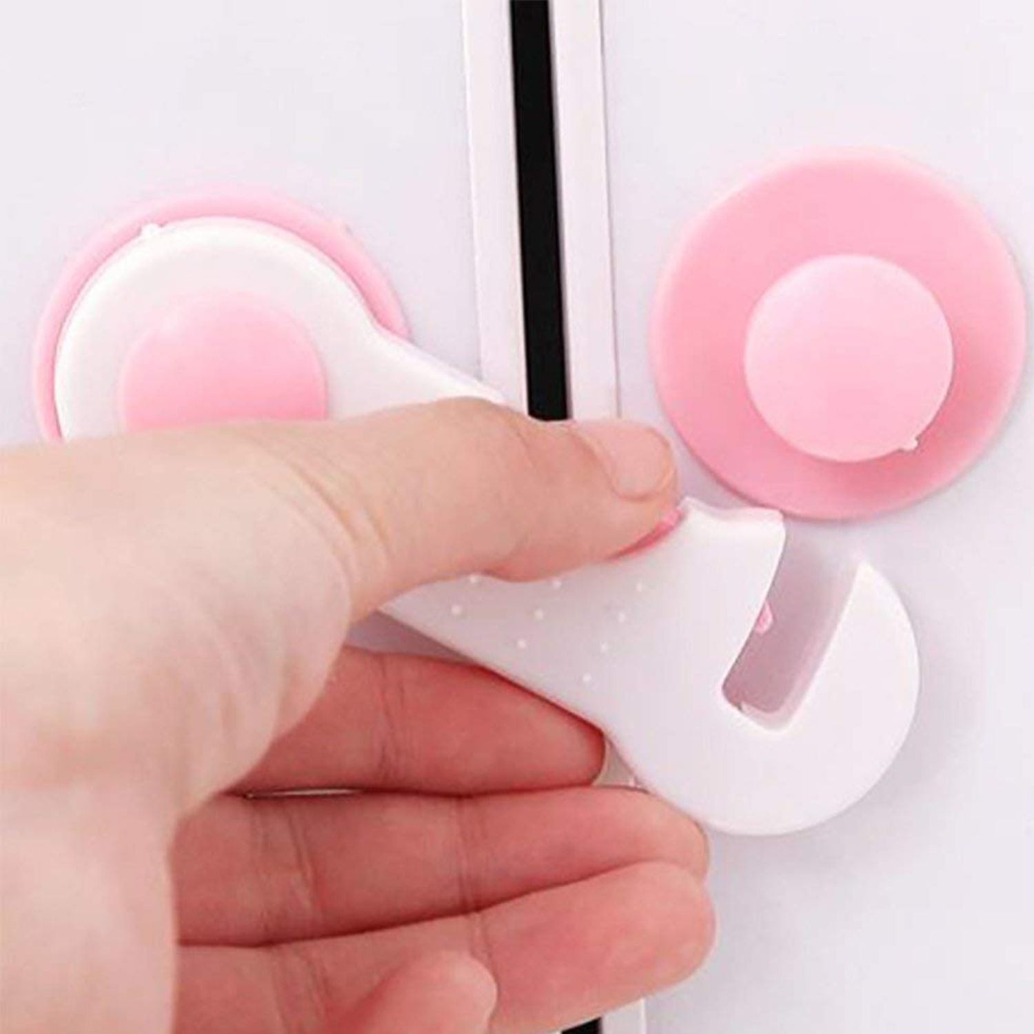 SET IMPORTCLICK INF.92 X4 SEGUROS TRABA PUERTAS MUEBLES CAJONES ROSADO - 7