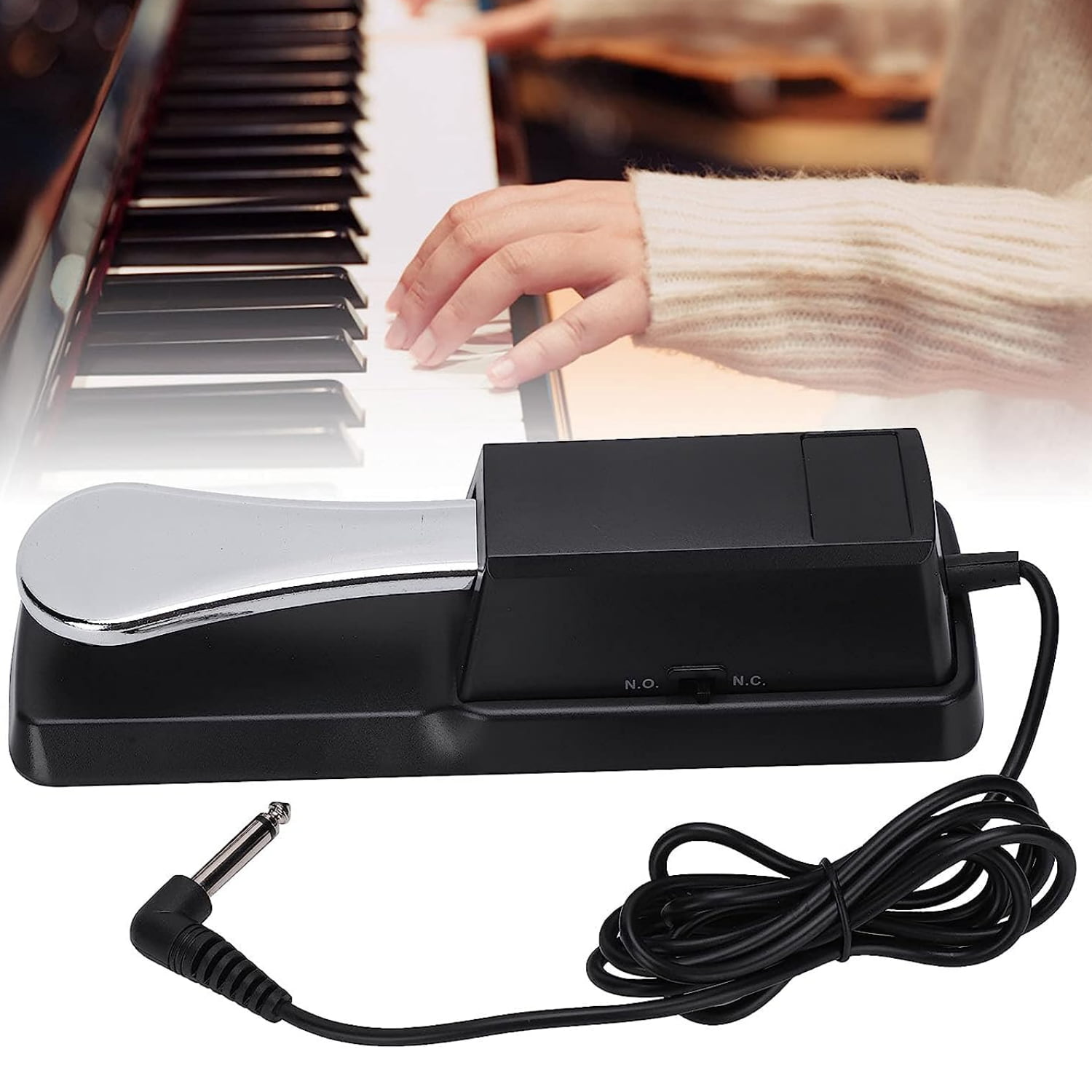 PEDAL IMPORTCLICK SUSTAIN UNIVERSAL TECLADO POLARIDAD PIANO MÚSICA TEC.211 - 4