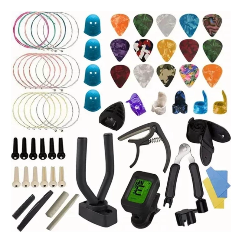 KIT IMPORTCLICK 66 ACCESORIOS GUITARRA ACÚSTICA CUERDAS - 1