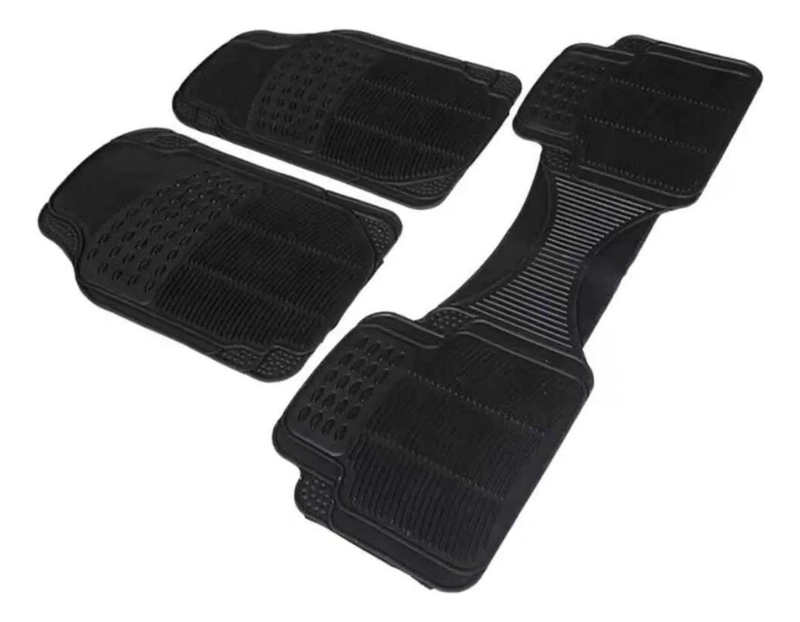 SET IMPORTCLICK 3 PISOS GOMA AUTO VEHÍCULOS UNIVERSAL NEGRO - 2