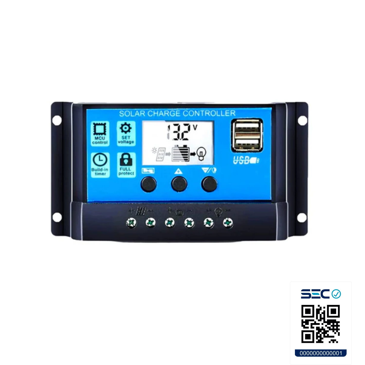 CONTROLADOR IMPORTCLICK REGULADOR CARGA SOLAR DIGITAL 12 V 24 V 30A 2 USB HOG.512 - 7