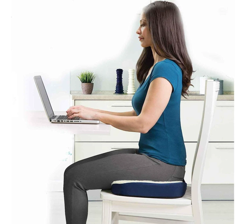 COJÍN IMPORTCLICK VISCOELÁSTICO LUMBAR COXIS ESPALDA 43.5 X 32.5 CM GRIS - 3