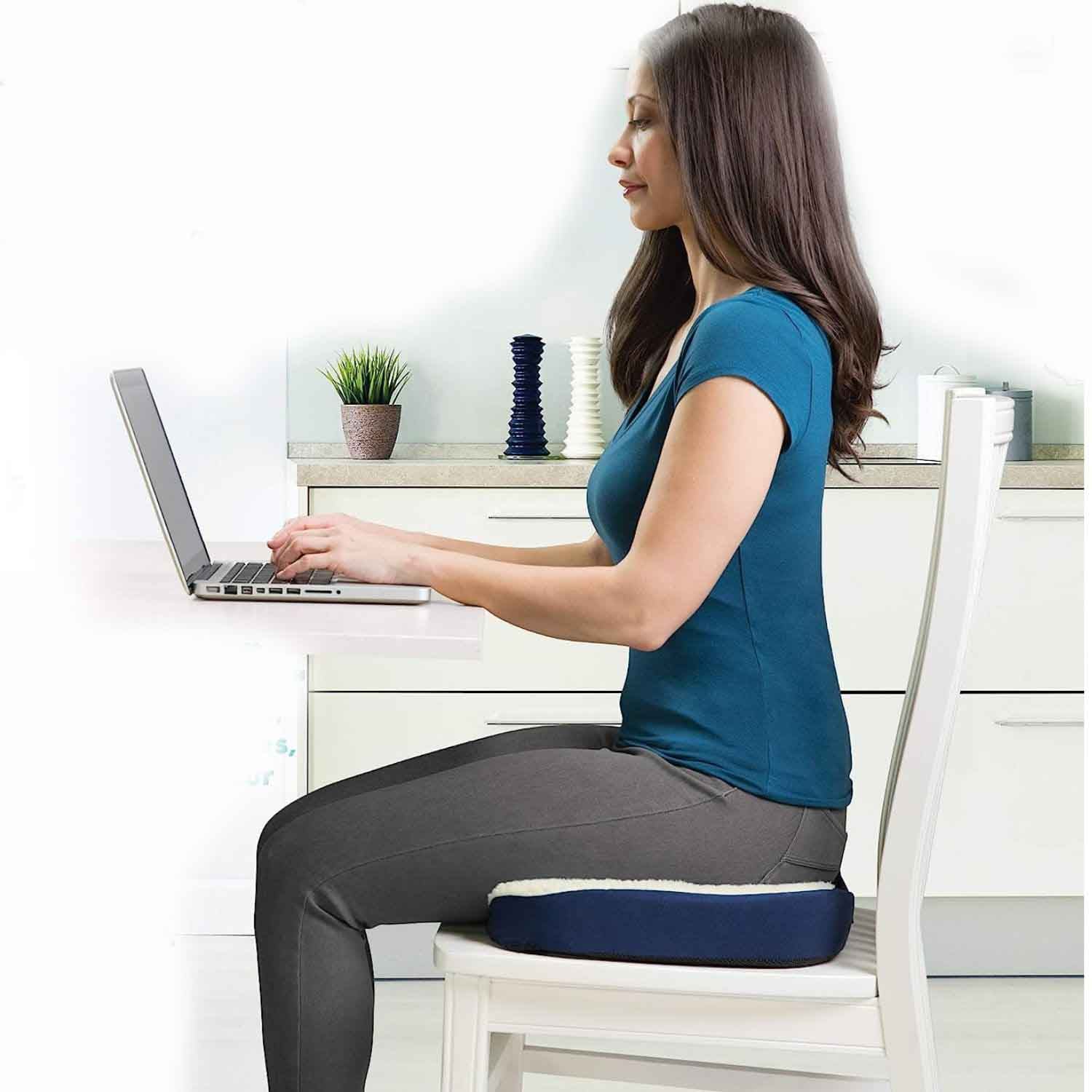 COJÍN IMPORTCLICK VISCOELÁSTICO LUMBAR COXIS ESPALDA 43.5 X 32.5 CM GRIS - 3