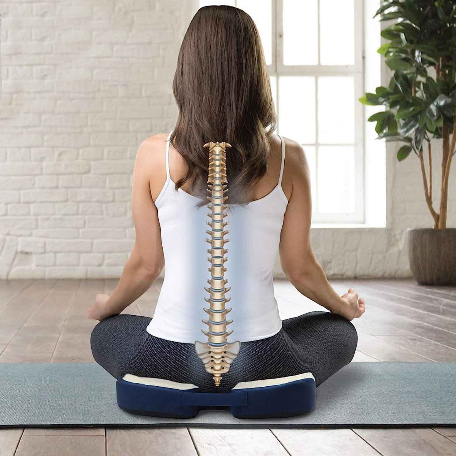 COJÍN IMPORTCLICK VISCOELÁSTICO LUMBAR COXIS ESPALDA 43.5 X 32.5 CM GRIS - 5