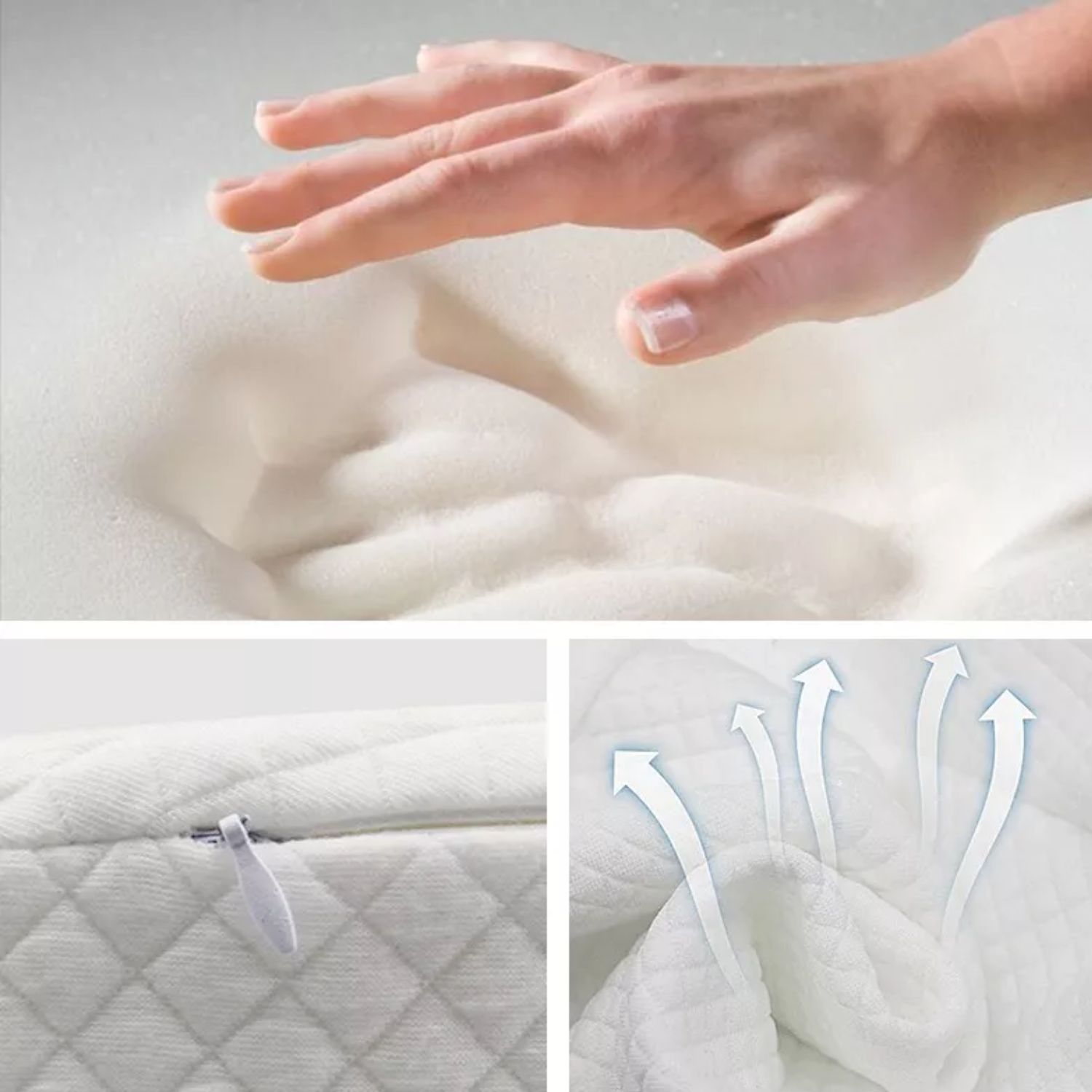COJIN ANTIREFLUJO IMPORTCLICK BLANCO MOISÉS BEBÉS 48X33 CM - 5