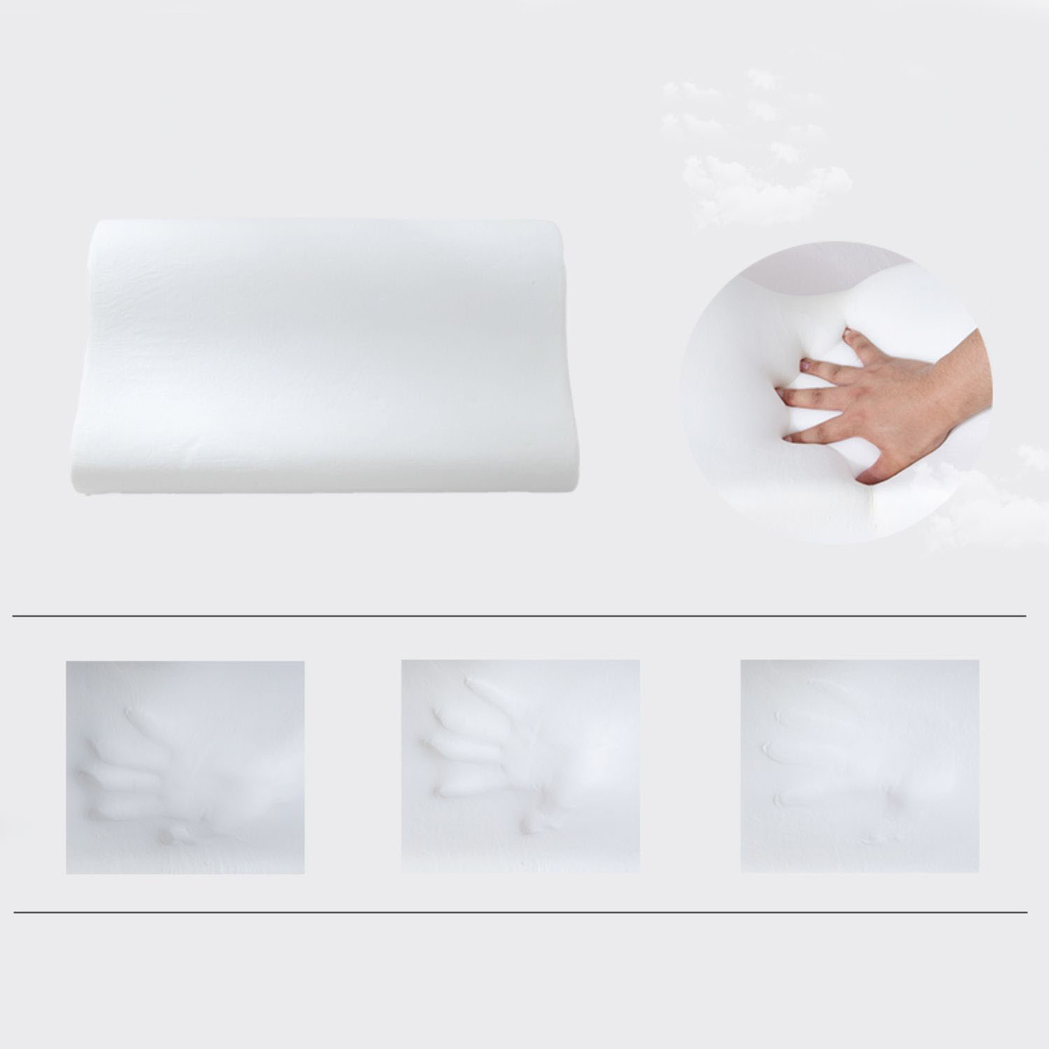 PACK 2 ALMOHADAS IMPORTCLICK TERAPÉUTICA VISCOELÁSTICA MEMORY FOAM 50 X 30 X 10 CM BLANCO - 6