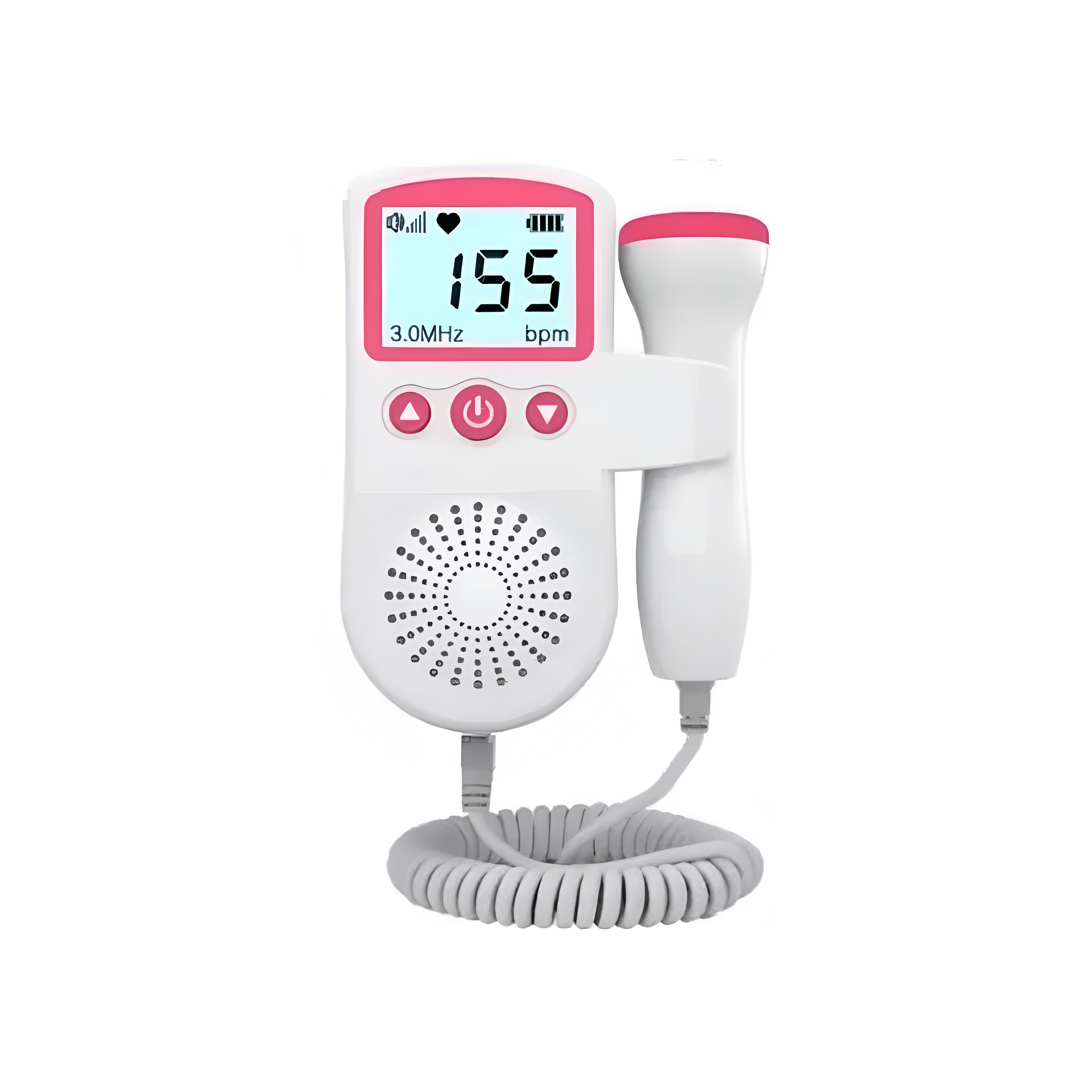 MONITOR IMPORTCLICK INF.82 FETAL DOPPLER LATIDOS FETALES CORAZÓN BEBÉ PALO ROSA - 1