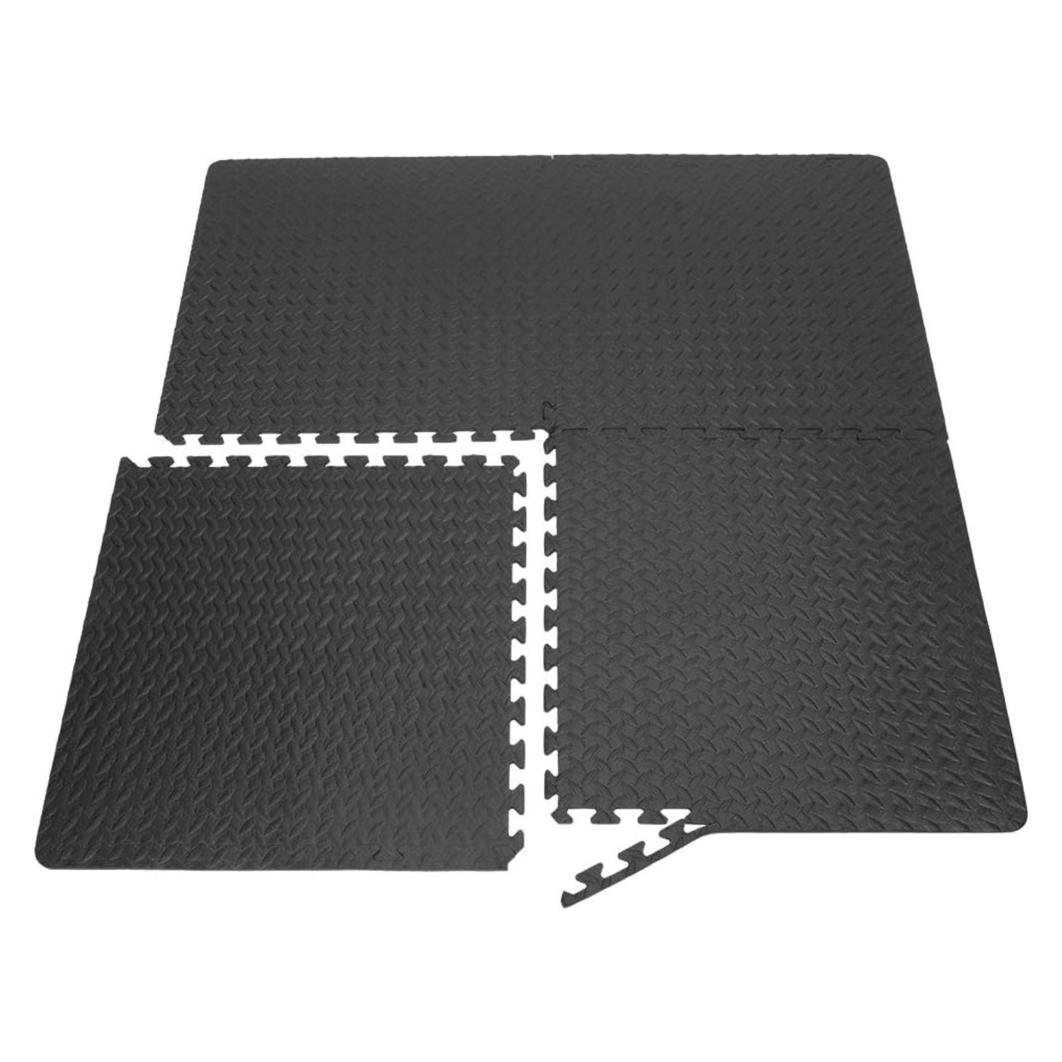 SET 8 PISOS TATAMI IMPORTCLICK 50 CM DEPORTIVO GOMA EVA NEGRO - 5
