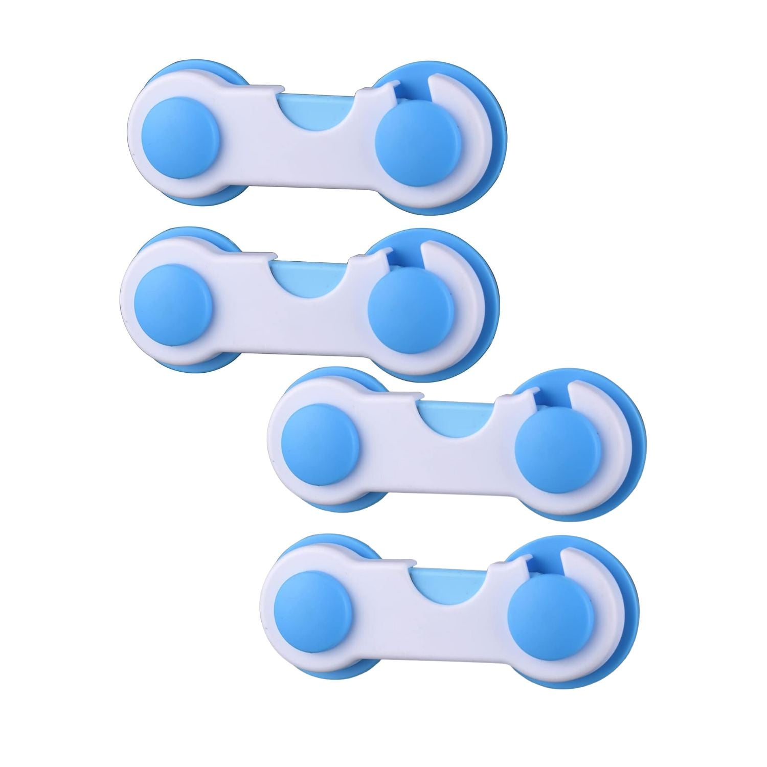 SET IMPORTCLICK INF.86 X4 SEGUROS TRABA PUERTAS MUEBLES CAJONES CELESTE - 1