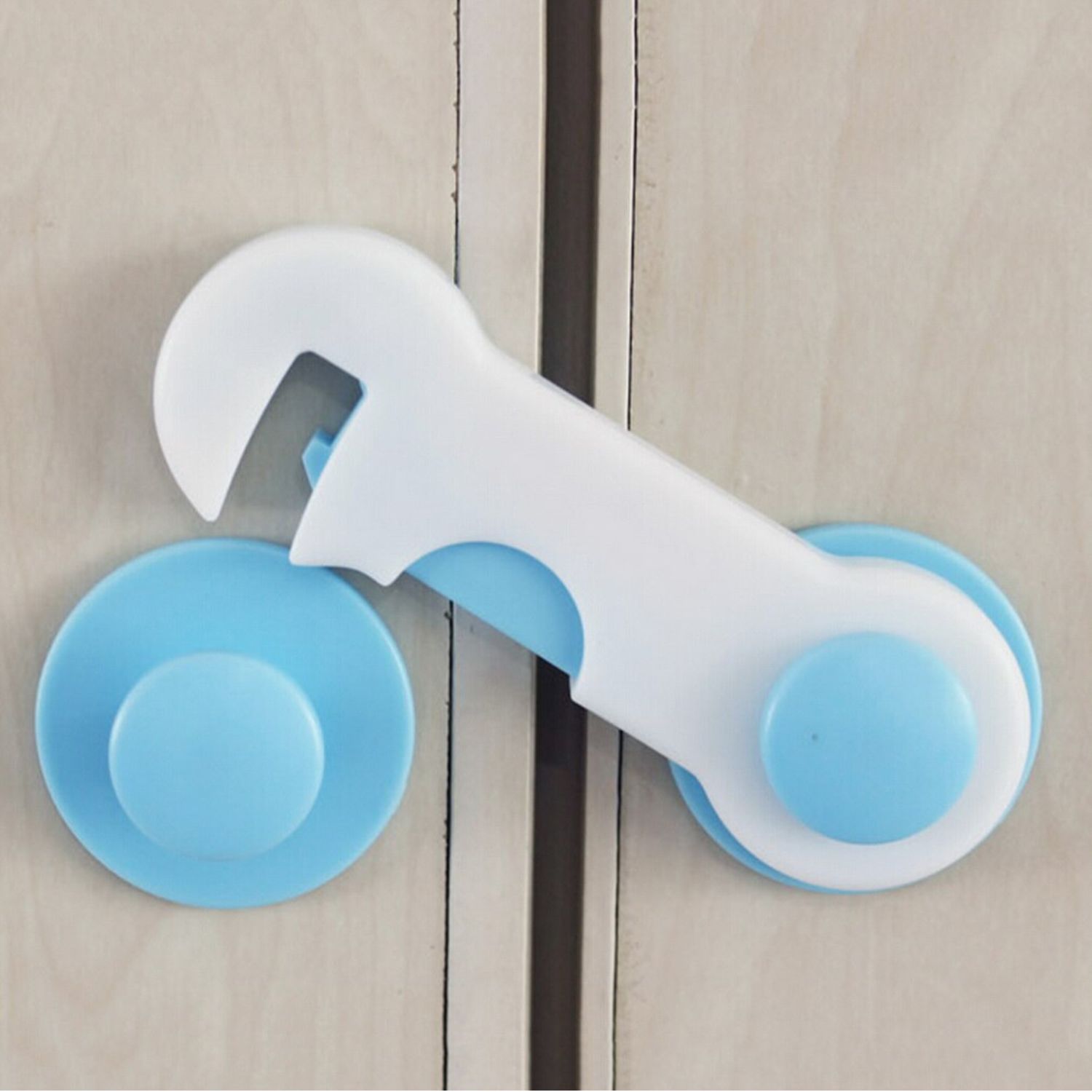 SET IMPORTCLICK INF.86 X4 SEGUROS TRABA PUERTAS MUEBLES CAJONES CELESTE - 4